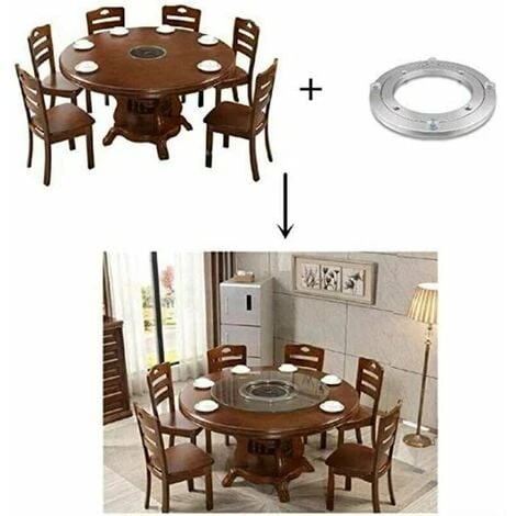 HEGUYEY Metal Turntable Bearing, Round Swivel Base, 360° Rotatable, Single Row Ball Bearings, For Heavy Duty, ø35cm 2 HEGUYEY Metal Turntable Bearing, Round Swivel Base, 360° Rotatable, Single Row Ball Bearings, For Heavy Duty, ø35cm - Image 2