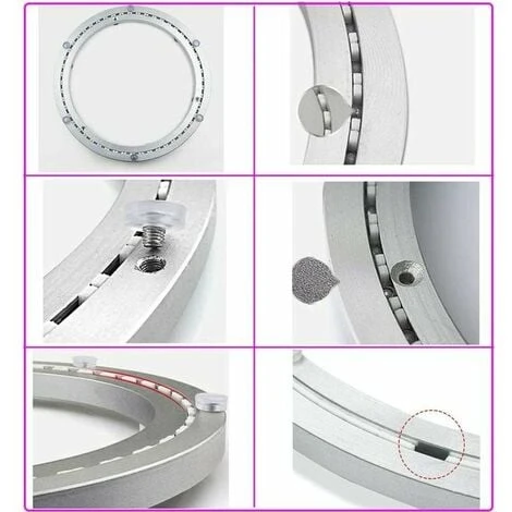 HEGUYEY Metal Turntable Bearing, Round Swivel Base, 360° Rotatable, Single Row Ball Bearings, For Heavy Duty, ø35cm 4 HEGUYEY Metal Turntable Bearing, Round Swivel Base, 360° Rotatable, Single Row Ball Bearings, For Heavy Duty, ø35cm - Image 4