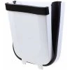 HEGUYEY Folding Trash Can, Kitchen Cabinet Door, Wall-mounted Trash Can, Hanging Trash Can (large White)