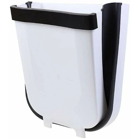 HEGUYEY Folding Trash Can, Kitchen Cabinet Door, Wall-mounted Trash Can, Hanging Trash Can (large White) 1 HEGUYEY Folding Trash Can, Kitchen Cabinet Door, Wall-mounted Trash Can, Hanging Trash Can (large White)