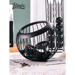 XINUY Coffee Pod Holder, Large Capacity K Cup Holder And Espresso Pod Holder, Coffee Pod Organizer For Storage And Espresso Capsule Holder, Coffee Pod Storage (Brown)