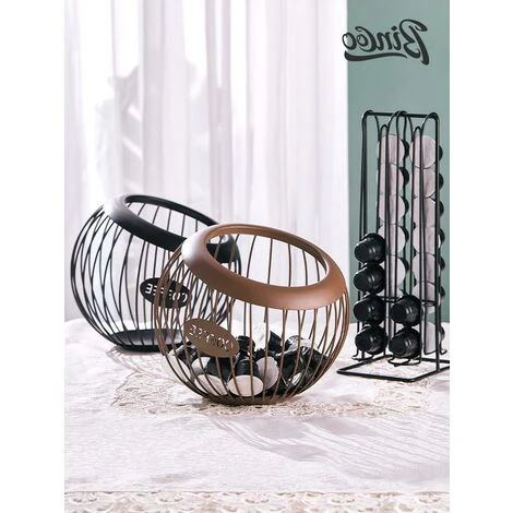 XINUY Coffee Pod Holder, Large Capacity K Cup Holder And Espresso Pod Holder, Coffee Pod Organizer For Storage And Espresso Capsule Holder, Coffee Pod Storage (Brown) 2 XINUY Coffee Pod Holder, Large Capacity K Cup Holder And Espresso Pod Holder, Coffee Pod Organizer For Storage And Espresso Capsule Holder, Coffee Pod Storage (Brown) - Image 2