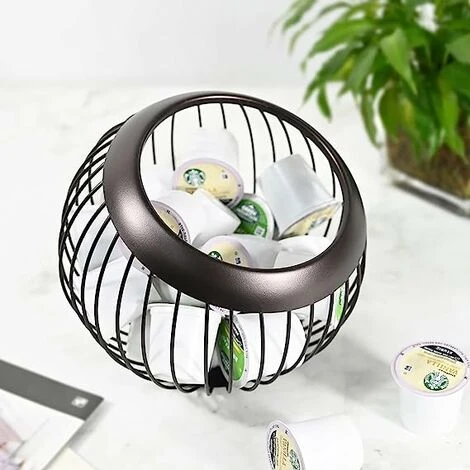 XINUY Coffee Pod Holder, Large Capacity K Cup Holder And Espresso Pod Holder, Coffee Pod Organizer For Storage And Espresso Capsule Holder, Coffee Pod Storage (Brown) 5 XINUY Coffee Pod Holder, Large Capacity K Cup Holder And Espresso Pod Holder, Coffee Pod Organizer For Storage And Espresso Capsule Holder, Coffee Pod Storage (Brown) - Image 5