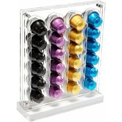 XINUY Coffee Capsule Holder Rack, Double Sided Coffee Pod Organizer Storage Holder, For Home And Office