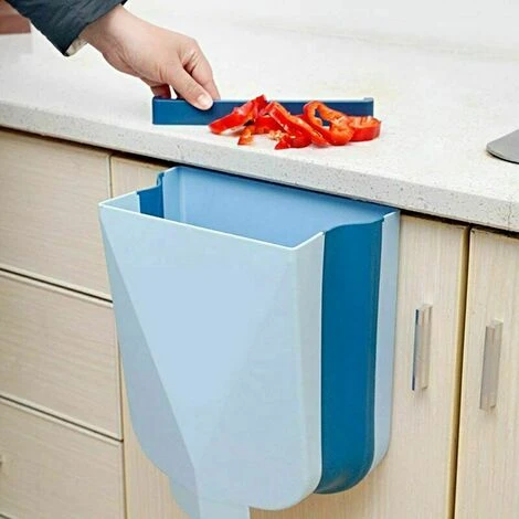 GTA Kitchen Trash Can, Foldable Kitchen Trash Can, Hanging Cabinet Door Innovative Small Foldable Trash Can For Kitchen, Living Room, Bathroom, RV (White) 3 GTA Kitchen Trash Can, Foldable Kitchen Trash Can, Hanging Cabinet Door Innovative Small Foldable Trash Can For Kitchen, Living Room, Bathroom, RV (White) - Image 3