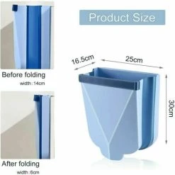 GTA Kitchen Trash Can, Foldable Kitchen Trash Can, Hanging Cabinet Door Innovative Small Foldable Trash Can For Kitchen, Living Room, Bathroom, RV (White) 9 GTA Kitchen Trash Can, Foldable Kitchen Trash Can, Hanging Cabinet Door Innovative Small Foldable Trash Can For Kitchen, Living Room, Bathroom, RV (White) -Vonshef shop 96225047 5