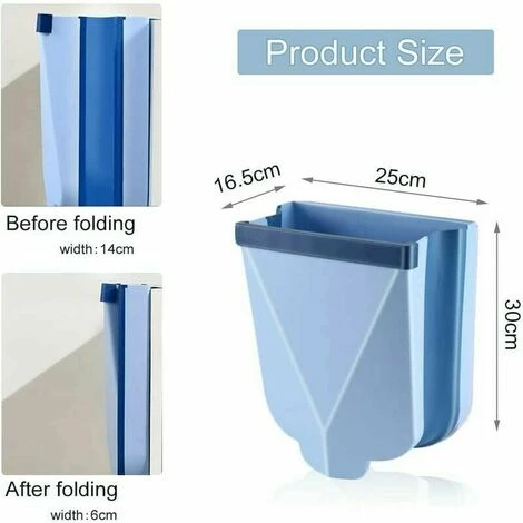 GTA Kitchen Trash Can, Foldable Kitchen Trash Can, Hanging Cabinet Door Innovative Small Foldable Trash Can For Kitchen, Living Room, Bathroom, RV (White) 5 GTA Kitchen Trash Can, Foldable Kitchen Trash Can, Hanging Cabinet Door Innovative Small Foldable Trash Can For Kitchen, Living Room, Bathroom, RV (White) - Image 5
