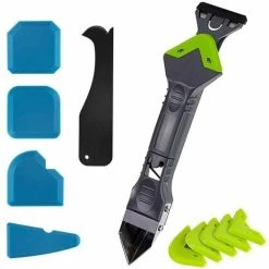 Soleil 5 In 1 Silicone Grout Straightener, New Upgrade Caulking Glass Glue Corner Scraper, Silicone Sealant Finishing Tool Grout Scraper