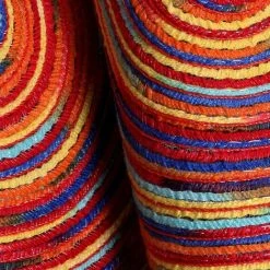 LITZEE Trivet Set Of 2 Washable Round Table Heat Resistant Non-Slip 38x38cm(Round,colorful-Red) 9 LITZEE Trivet Set Of 2 Washable Round Table Heat Resistant Non-Slip 38x38cm(Round,colorful-Red) -Vonshef shop 96303181 5