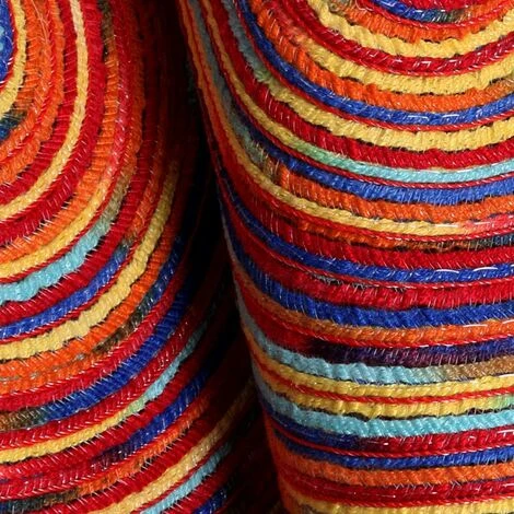 LITZEE Trivet Set Of 2 Washable Round Table Heat Resistant Non-Slip 38x38cm(Round,colorful-Red) 5 LITZEE Trivet Set Of 2 Washable Round Table Heat Resistant Non-Slip 38x38cm(Round,colorful-Red) - Image 5