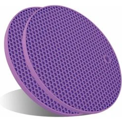 LITZEE 2Pcs Silicone Trivet Mats For Pots And Pans, Premium Multipurpose Hot Pads Pot Holders 14CM -Vonshef shop 96304050 3
