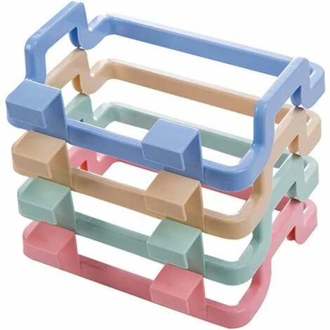 LITZEE Trash Can Accessory Portable Hanging Trash Bag Holder On The Back Of The Kitchen Door - Blue 2 LITZEE Trash Can Accessory Portable Hanging Trash Bag Holder On The Back Of The Kitchen Door - Blue - Image 2