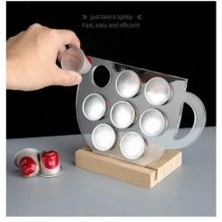 TUMALAGIA Coffee Capsule Holder Acrylic Rotating Capsule Holder Coffee Storage Capsule Holder, (1019-M Medium Cup Shaped Coffee Capsule Holder) -Vonshef shop 96484902 4