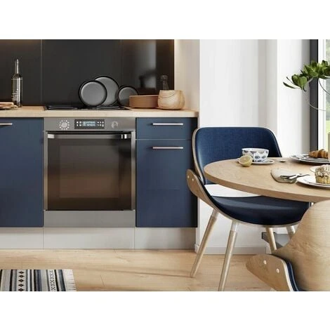 IMPACT FURNITURE 400 Kitchen Drawer Base Unit Navy Dark Blue Cabinet 40cm Door Copper Handle Nora 3 IMPACT FURNITURE 400 Kitchen Drawer Base Unit Navy Dark Blue Cabinet 40cm Door Copper Handle Nora - Image 3