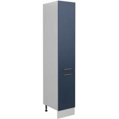 Alternative view of IMPACT FURNITURE 400 Tall Kitchen Larder Cabinet Slim Pantry Unit Navy Blue 40cm Cupboard Nora
