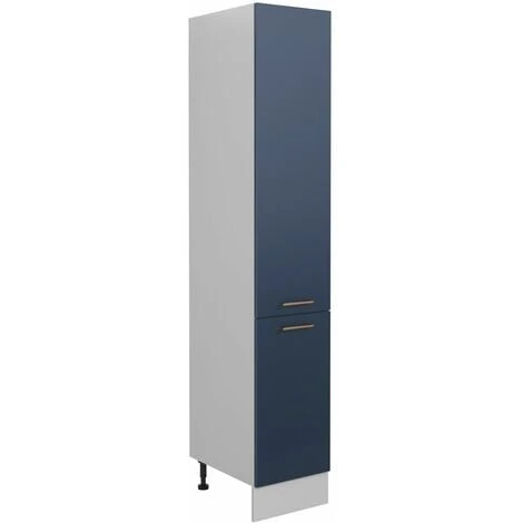 IMPACT FURNITURE 400 Tall Kitchen Larder Cabinet Slim Pantry Unit Navy Blue 40cm Cupboard Nora 2 IMPACT FURNITURE 400 Tall Kitchen Larder Cabinet Slim Pantry Unit Navy Blue 40cm Cupboard Nora - Image 2