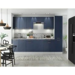 IMPACT FURNITURE 400 Tall Kitchen Larder Cabinet Slim Pantry Unit Navy Blue 40cm Cupboard Nora 7 IMPACT FURNITURE 400 Tall Kitchen Larder Cabinet Slim Pantry Unit Navy Blue 40cm Cupboard Nora -Vonshef shop 96688404 3
