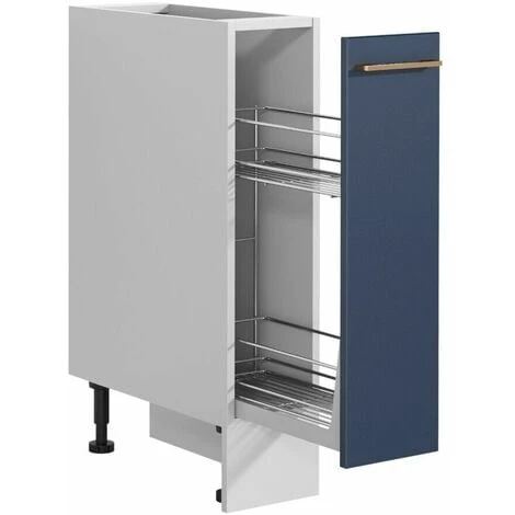 IMPACT FURNITURE 200 Kitchen Cargo Unit Navy Blue 20cm Cabinet Pull Out Basket Copper Handle Nora 1 IMPACT FURNITURE 200 Kitchen Cargo Unit Navy Blue 20cm Cabinet Pull Out Basket Copper Handle Nora