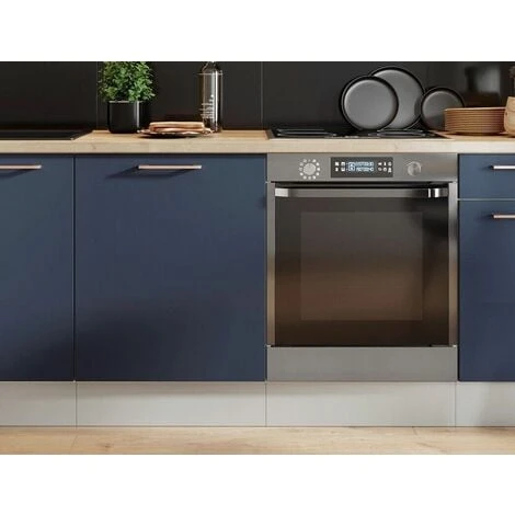 IMPACT FURNITURE 600 Kitchen Cabinet 60cm Base Unit Navy Blue /Grey Soft Close Copper Handle Nora 3 IMPACT FURNITURE 600 Kitchen Cabinet 60cm Base Unit Navy Blue /Grey Soft Close Copper Handle Nora - Image 3
