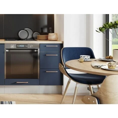 IMPACT FURNITURE 400 Kitchen Drawer Unit Base 40cm Navy Dark Blue Cabinet Copper Handle Nora 3 IMPACT FURNITURE 400 Kitchen Drawer Unit Base 40cm Navy Dark Blue Cabinet Copper Handle Nora - Image 3