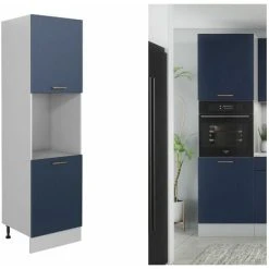 IMPACT FURNITURE 600 Kitchen Tall Oven Housing Unit Cupboard Cabinet 60cm Navy Dark Blue Nora