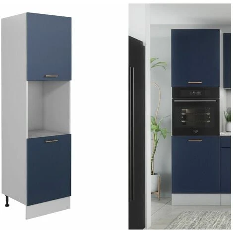 IMPACT FURNITURE 600 Kitchen Tall Oven Housing Unit Cupboard Cabinet 60cm Navy Dark Blue Nora 1 IMPACT FURNITURE 600 Kitchen Tall Oven Housing Unit Cupboard Cabinet 60cm Navy Dark Blue Nora