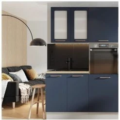 IMPACT FURNITURE 600 Kitchen Tall Oven Housing Unit Cupboard Cabinet 60cm Navy Dark Blue Nora 9 IMPACT FURNITURE 600 Kitchen Tall Oven Housing Unit Cupboard Cabinet 60cm Navy Dark Blue Nora -Vonshef shop 96688472 5