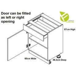 IMPACT FURNITURE 600 Kitchen Drawer Unit Cabinet 60cm Navy Dark Blue Base Copper Handle Nora 6 IMPACT FURNITURE 600 Kitchen Drawer Unit Cabinet 60cm Navy Dark Blue Base Copper Handle Nora -Vonshef shop 96688479 2