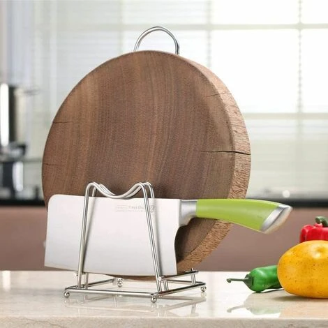 Soleil Stainless Steel Cutting Board Holder Chopping Board Holder Kitchen Household Organizer Chopping Board Holder 3 Soleil Stainless Steel Cutting Board Holder Chopping Board Holder Kitchen Household Organizer Chopping Board Holder - Image 3
