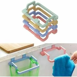 Soleil 4 Piece Cabinet Door Garbage Bag Holder,Hanging Rack Kitchen Trash Bin Holder Trash Bag Storage Shelf Trash Bag Holder Rack,for Hanging Trash Can