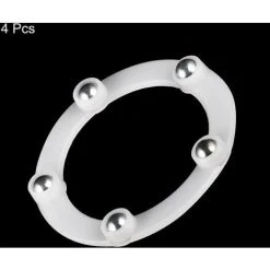 Soleil Set Of 4 Swivel Rotating Brackets Of 2 Steel Ball Bearing Ring Shaped Kitchen Cabinet Corner Racks White -Vonshef shop 97104137 3