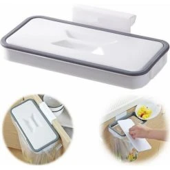 Soleil Trash Bag Holder With Fixing Clip For Drawer/Door/Furniture, Ideal For RV, Travel, Home, Kitchen, Waste Sorting