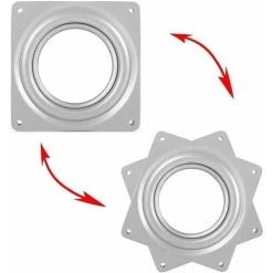 Soleil Ball Bearing Swivel Tray,Swivel Plate,Swivel Base,360 Rotating Tray,Swivel Square Metal,Swivel Boat Stool Bar,Swivel Stool Seat Plate,4 Inches -Vonshef shop 97105197 3