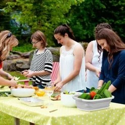 Soleil Multifunctional Cutting Board, Folding Dish Basin, Collapsible Fruit And Vegetable Drain Basket, Water Container For Kitchen, Bathroom, Boat, Travel, Picnic -Vonshef shop 97454170 3