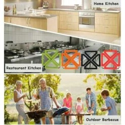 GTA Silicone And Stainless Steel Extendable Trivets European Home Stainless Steel Silicone Insulated Table Mat Trivet 9 GTA Silicone And Stainless Steel Extendable Trivets European Home Stainless Steel Silicone Insulated Table Mat Trivet -Vonshef shop 97683979 5