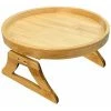GTA Sofa Tray Table Sofa Armrest Clip Tray Natural Bamboo Sofa Tray Convenient TV Snack Tray Remote Control Coffee Snack 1pcs