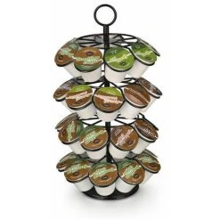 GTA Coffee Capsule Holder Capsule Dispenser Rotating Display Stand For 36 Capsules, Pod Holder Storage Racks, 360 Degree Rotatable