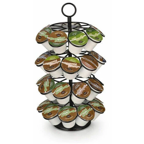 GTA Coffee Capsule Holder Capsule Dispenser Rotating Display Stand For 36 Capsules, Pod Holder Storage Racks, 360 Degree Rotatable 1 GTA Coffee Capsule Holder Capsule Dispenser Rotating Display Stand For 36 Capsules, Pod Holder Storage Racks, 360 Degree Rotatable