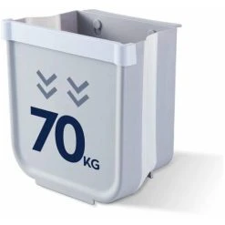 GTA Kitchen Collapsible Hanging Trash Bin, Punch-Free Wall Mounted, Household Cabinet Door Storage Bin (Small White) 8 GTA Kitchen Collapsible Hanging Trash Bin, Punch-Free Wall Mounted, Household Cabinet Door Storage Bin (Small White) -Vonshef shop 97688551 4