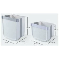 GTA Kitchen Collapsible Hanging Trash Bin, Punch-Free Wall Mounted, Household Cabinet Door Storage Bin (Small White) 9 GTA Kitchen Collapsible Hanging Trash Bin, Punch-Free Wall Mounted, Household Cabinet Door Storage Bin (Small White) -Vonshef shop 97688551 5