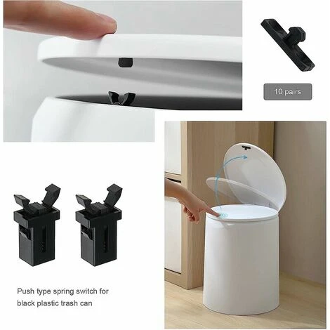 GTA 10 Pairs Replacement Plastic Touch Lid Bin Latch Lock Compatible With Brabantia 3 To 50 Liters 3 GTA 10 Pairs Replacement Plastic Touch Lid Bin Latch Lock Compatible With Brabantia 3 To 50 Liters - Image 3