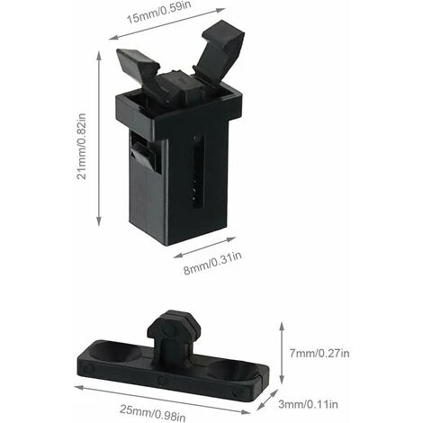 GTA 10 Pairs Replacement Plastic Touch Lid Bin Latch Lock Compatible With Brabantia 3 To 50 Liters 4 GTA 10 Pairs Replacement Plastic Touch Lid Bin Latch Lock Compatible With Brabantia 3 To 50 Liters - Image 4