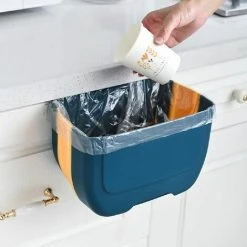 GTA Mini Collapsible Hanging Trash Can For Kitchen Cabinet Door, Small Collapsible Trash Can Under Sink, Wall Mounted - Mini Trash Container For Cabinet, Bedroom, Bathroom, Blue 3L,Lonvrè 9 GTA Mini Collapsible Hanging Trash Can For Kitchen Cabinet Door, Small Collapsible Trash Can Under Sink, Wall Mounted - Mini Trash Container For Cabinet, Bedroom, Bathroom, Blue 3L,Lonvrè -Vonshef shop 97689559 5