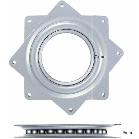 GTA Ball Bearing Turntable, 3 Piece Swivel Bearing 360 Degree Turntable For Small Dining Tables, Displays And Furniture (2.79 X 2.79 X 0.35 Inch) 2 GTA Ball Bearing Turntable, 3 Piece Swivel Bearing 360 Degree Turntable For Small Dining Tables, Displays And Furniture (2.79 X 2.79 X 0.35 Inch) - Image 2