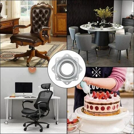 GTA Ball Bearing Turntable, 3 Piece Swivel Bearing 360 Degree Turntable For Small Dining Tables, Displays And Furniture (2.79 X 2.79 X 0.35 Inch) 3 GTA Ball Bearing Turntable, 3 Piece Swivel Bearing 360 Degree Turntable For Small Dining Tables, Displays And Furniture (2.79 X 2.79 X 0.35 Inch) - Image 3
