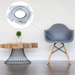 GTA Ball Bearing Turntable, 3 Piece Swivel Bearing 360 Degree Turntable For Small Dining Tables, Displays And Furniture (2.79 X 2.79 X 0.35 Inch) 8 GTA Ball Bearing Turntable, 3 Piece Swivel Bearing 360 Degree Turntable For Small Dining Tables, Displays And Furniture (2.79 X 2.79 X 0.35 Inch) -Vonshef shop 97698542 4