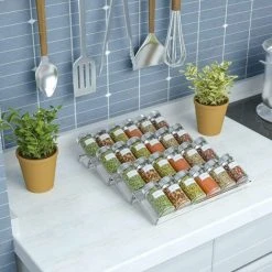 PYYGY Tiers - Expandable PVC Spice Rack For Kitchen Drawer - Drawer Storage For Spices, Condiments, Herbs, Etc. Transparent 9 PYYGY Tiers - Expandable PVC Spice Rack For Kitchen Drawer - Drawer Storage For Spices, Condiments, Herbs, Etc. Transparent -Vonshef shop 97813471 5