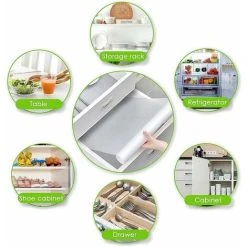 PENY 3 Rolls EVA Protector Anti-Slip Mat Kitchen Shelves Furniture Mat Reusable Cutable Waterproof Fridge Mat Drawer Liner 30X150cm -Vonshef shop 97813826 3