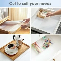 PENY 3 Rolls EVA Protector Anti-Slip Mat Kitchen Shelves Furniture Mat Reusable Cutable Waterproof Fridge Mat Drawer Liner 30X150cm -Vonshef shop 97813826 5