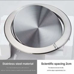 PENY Built-in Type Built-in Stainless Steel Trash Can Flap Lid Swing Balance Flap Lid Trash Can Lid Kitchen Home Garbage Use 7 PENY Built-in Type Built-in Stainless Steel Trash Can Flap Lid Swing Balance Flap Lid Trash Can Lid Kitchen Home Garbage Use -Vonshef shop 97815534 3
